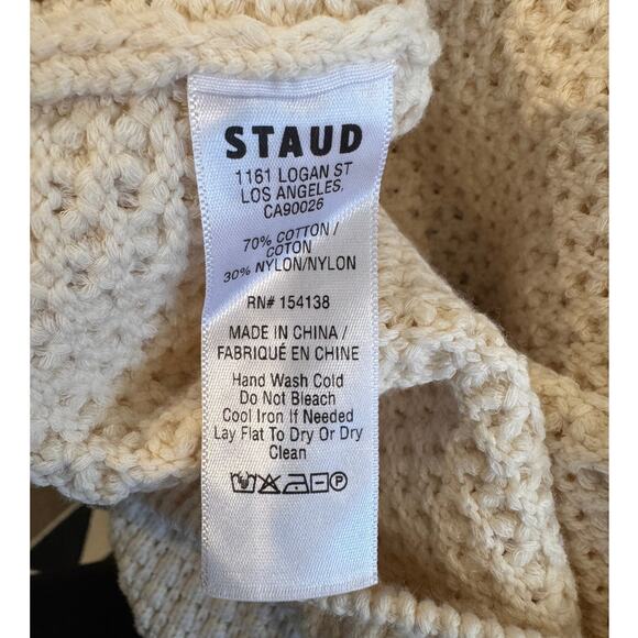 STAUD Altea Waffle-Knit Cotton-blend Maxi Dress Size Large - Picture 12 of 14